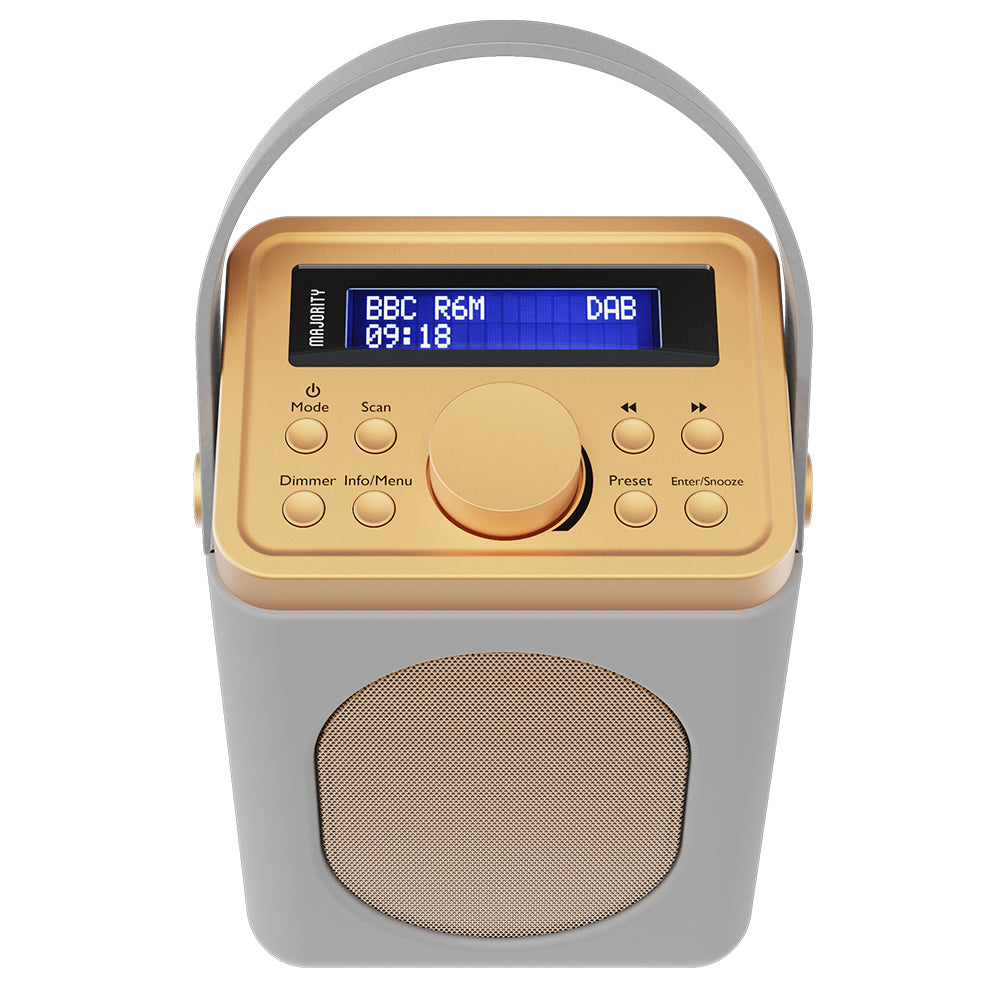 Majority Little Shelford Bluetooth & Dab Radio With Bluetooth-grey