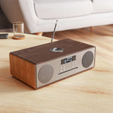 Majority Oakington Bluetooth, DAB Radio & CD Player-Walnut - Side View