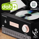 Majority Oakcastle HIFI200 CD player with Bluetooth and DAB+ Radio - Side View