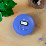 Majority Oakcastle CD100 Bluetooth Portable CD Player - Blue - Front View