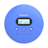 Majority Oakcastle CD100 Bluetooth Portable CD Player - Blue - Side View