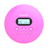 Majority Oakcastle CD100 Bluetooth Portable CD Player - Pink - Side View
