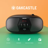 Majority Oakcastle BX200 Portable Bluetooth CD Player - Black - Side View