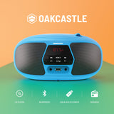 Majority Oakcastle BX200 Portable Bluetooth CD Player - Blue - Top-Down View