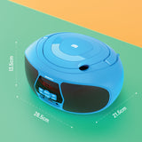 Majority Oakcastle BX200 Portable Bluetooth CD Player - Blue - 45-Degree Angle