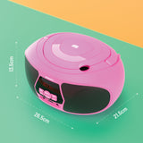 Majority Oakcastle BX200 Portable Bluetooth CD Player - Pink - Top-Down View