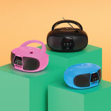 Majority Oakcastle BX200 Portable Bluetooth CD Player - Pink - Rear View