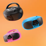 Majority Oakcastle BX200 Portable Bluetooth CD Player - Pink - Close-Up Angle