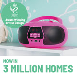 Majority Oakcastle BX200 Portable Bluetooth CD Player - Pink - Extra Image