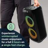 Majority P300 - Party Speaker 300W Bluetooth Karaoke-DJ-Party-PA System - Black