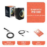 Majority PS100 - Party Speaker 40w Bluetooth Karaoke-DJ-Party-PA System - Black - Side View
