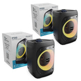 Majority PS100 - Bundled Party Speaker 40w Bluetooth Karaoke-DJ-Party-PA System - Black - Front View