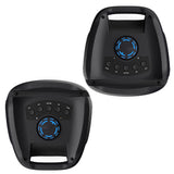 Majority PS100 - Bundled Party Speaker 40w Bluetooth Karaoke-DJ-Party-PA System - Black - Top-Down View