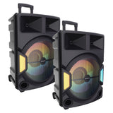 Majority PS500 - Bundled PA System 150w Bluetooth Karaoke-DJ-Party-PA System - Black - Front View