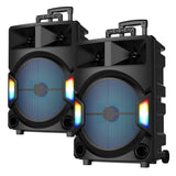 Majority PS500 - Bundled PA System 150w Bluetooth Karaoke-DJ-Party-PA System - Black - Top-Down View