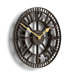 Newgate Warehouse Wall Clock-Mocha Brown