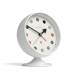 Newgate Spheric Alarm Clock White - Front View