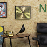 Newgate Box Office Wall Clock Brass - Side View