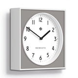 Newgate Burger & Chips Wall Clock Posh Grey - Front View