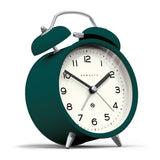 Newgate Charlie Bell Echo Alarm Clock Green - Front View