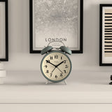 Newgate Theatre Alarm Clock Asparagus Green - Top-Down View