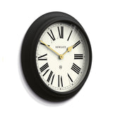 Newgate Chocolate Shop Wall Clock Silicone Cave Black & Cream - Front View
