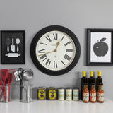 Newgate Chocolate Shop Wall Clock Silicone Cave Black & Cream - 45-Degree Angle