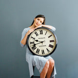 Newgate Battersby Clock Black - Side View