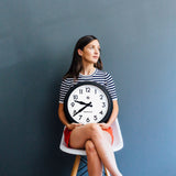 Newgate 50S Electric Clock Black - Top-Down View