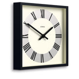Newgate Jones Box Wall Clock Matte Black - Front View