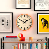 Newgate Jones Railway Wall Clock Orange - Side View