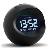 Newgate Centre Of The Earth Lcd Alarm Clock Black - Front View