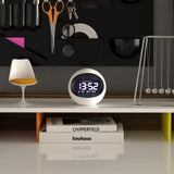 Newgate Centre Of The Earth Lcd Alarm Clock White - Side View
