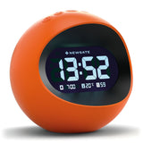 Newgate Centre Of The Earth Lcd Alarm Clock Pumpkin Orange - Front View