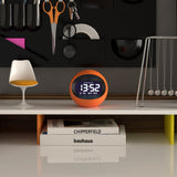 Newgate Centre Of The Earth Lcd Alarm Clock Pumpkin Orange - Top-Down View