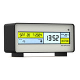 Newgate Futurama Lcd Alarm Clock Black Case White Lens - Front View