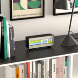 Newgate Futurama Lcd Alarm Clock Black Case White Lens - Side View