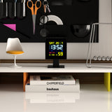 Newgate Monolith Lcd Alarm Clock Black - Side View
