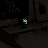 Newgate Monolith Lcd Alarm Clock Black - Rear View