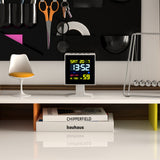Newgate Monolith Lcd Alarm Clock White - Side View