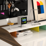 Newgate Monolith Lcd Alarm Clock White - 45-Degree Angle