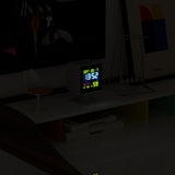 Newgate Monolith Lcd Alarm Clock White - Rear View