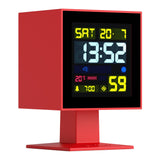 Newgate Monolith Lcd Alarm Clock Fire Engine Red - Front View