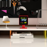 Newgate Monolith Lcd Alarm Clock Fire Engine Red - Side View