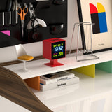 Newgate Monolith Lcd Alarm Clock Fire Engine Red - 45-Degree Angle
