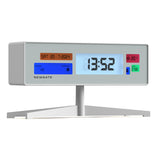 Newgate Supergenius Lcd Alarm Clock Matte White - Front View