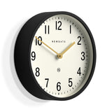 Newgate Master Edwards Wall Clock Black - Front View