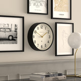 Newgate Master Edwards Wall Clock Black - Top-Down View