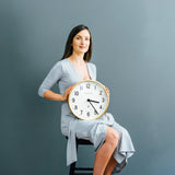 Newgate Master Edwards Clock Radial Brass - Top-Down View