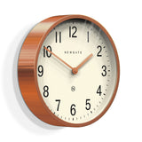 Newgate Master Edwards Wall Clock Copper - Front View